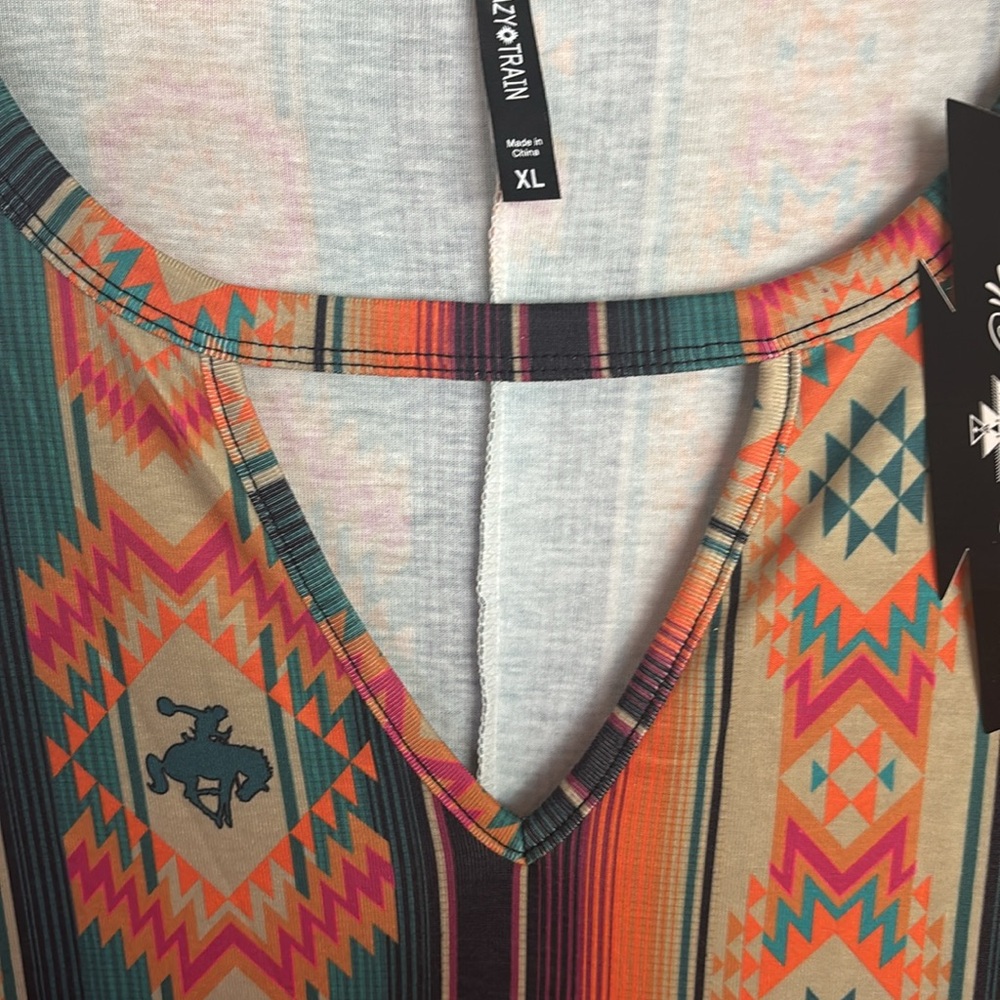 Colorful Geometric Pattern Dress - Picture 3 of 9